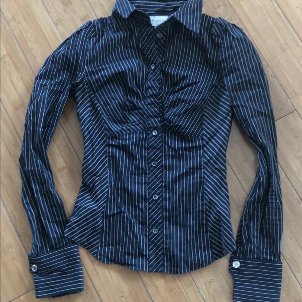 Karen Millen stretch fitted shirt with cuff links